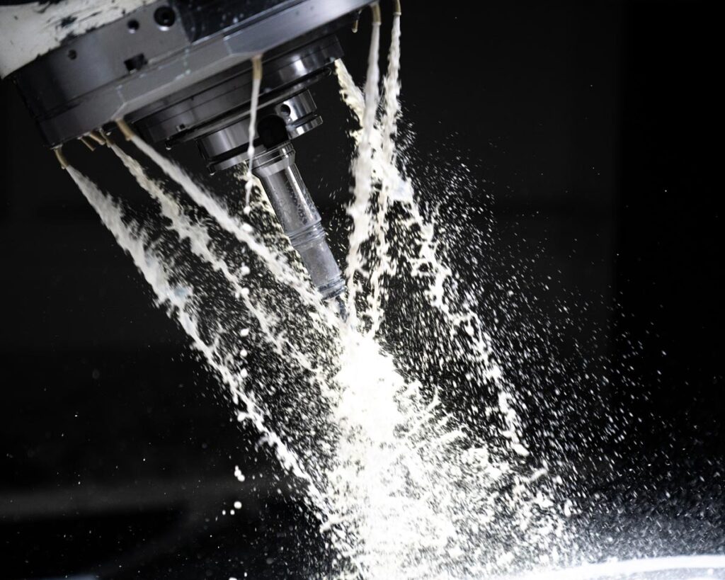 coolant spurting out of machine